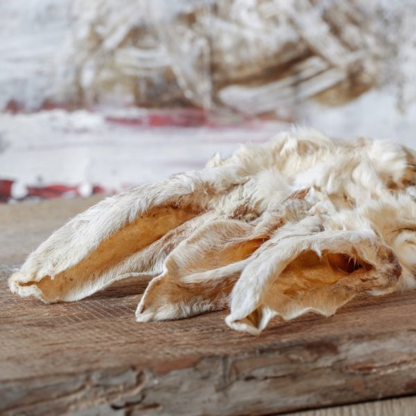 Barfgold Kaninchenohren mit Fell 100g