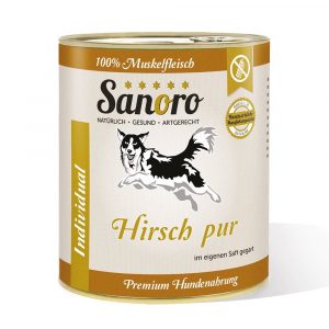 Sanoro Fleisch pur Hirsch 800g
